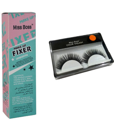 

Miss Boss eyelashes and Long Lasting Makeup Fixer Spray Primer combo(Set of 2)