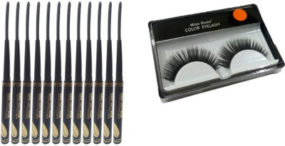 

Miss Boss eyelashes and 12 rich color black eyeliner combo(Set of 2)