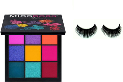 

Miss Boss eyelashes, Eyeshadow Palette - Electric obsession 10.0 g combo(Set of 2)