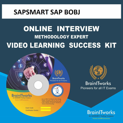 

SAPSMART SAP BOBJ INTERVIEW & METHODOLOGY EXPERT ONLINE VIDEO SUCCESS KIT(DVD)