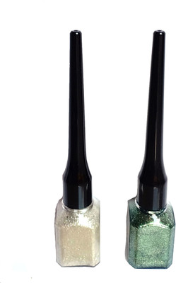

beautyhub glossy liquid eye liner waterproof longlasting new range 10 g(silver, green)
