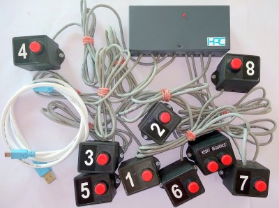 

hpc 8-Player Quiz Game Buzzer System with 25 ft Wires and Windows Application Gaming Accessory Kit(Multicolor, For PS)