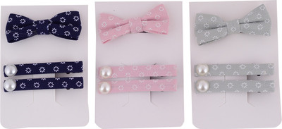 

CRYA FLOWER POWER HAIR CLIP AND BAND SET 3 PCS(GREY DARK BLUE PINK) Hair Band(Multicolor)