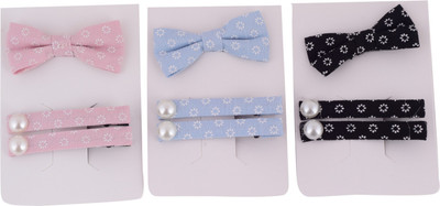 

CRYA FLOWER POWER HAIR CLIP AND BAND SET 3 PCS(PINK BLACK LIGHT BLUE) Hair Band(Multicolor)