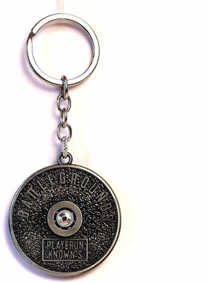 SN RACERS Rotating 3 PUBG Bags Round Keychain Silver Key Chain