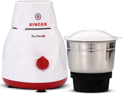 

Singer Turbo Plus 500 Mixer Grinder(Silver, White, 1 Jar)