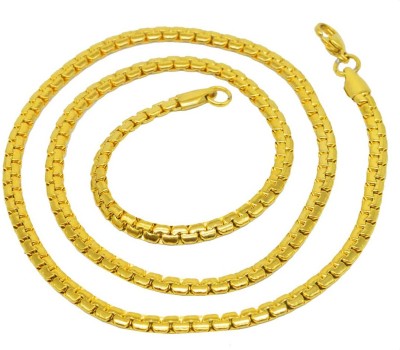 Sullery 4 mm 316L Stainless Steel Thin Thickness Flat Snake 22 Inch Long Gold-plated Plated Stainless Steel Chain