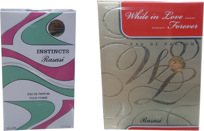

Rasasi WHILE IN LOVE FOREVER AND INSTINCTS ( PACK OF 2) Eau de Parfum - 150 ml(For Men & Women)