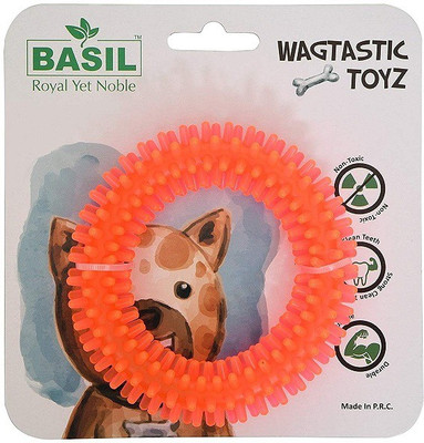 

Basil Dental Spike Puppy Ring Rubber Chew Toy For Dog