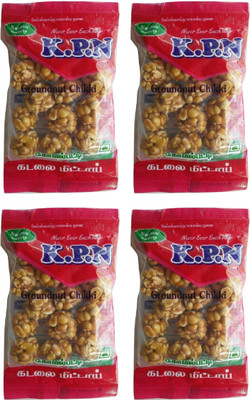 KPN Kadalai Urundai - Groundnut Chikki Candy Ball - PAck of 4 x 100gm Pouch(4 x 100 g)