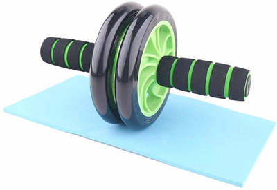 Futurekart Abdominal Wheel Ab Roller with Knee Mat for Exercise Fitness Gym Ab Exerciser(Green, Black)