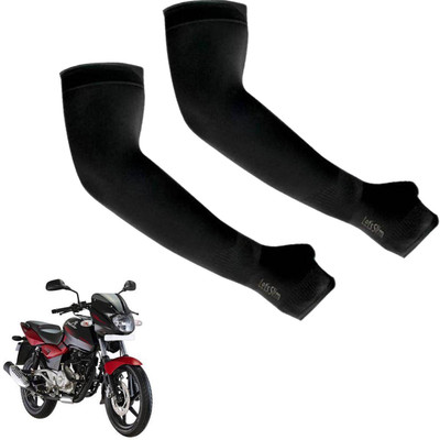 AK Art Cotton Arm Sleeve For Men & Women(M, Black)