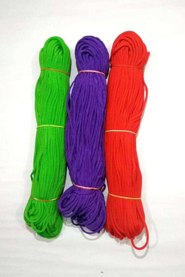 CHL MACRAME 3 COLORS SET 0F 150 M PURPLE,RED,GREEN