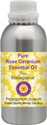 

Deve Herbes Pure Rose Geranium Essential Oil (Pelargonium roseum)-100% Natural Therapeutic Grade Steam Distilled(1250 ml)