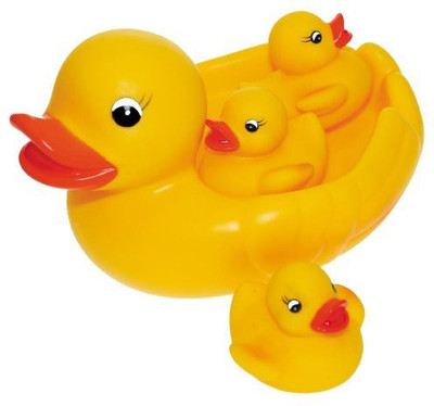 prisma collection Bathing Rubber Squeaky Water Floating Play Ducks for Baby | Kids Bath Toy -Yellow (Set of 4) Bath Toy(Yellow)