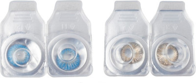 

Drr teleservices Zero power monthly eye contact lense Monthly Contact Lens(0, Dark blue, Honey, Pack of 2)