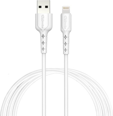 Portronics POR-225 Star 1.2 m Lightning Cable (Compatible with Mobile, White, One Cable)
