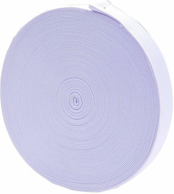 Aakriti Knitted White Elastic(25 m)