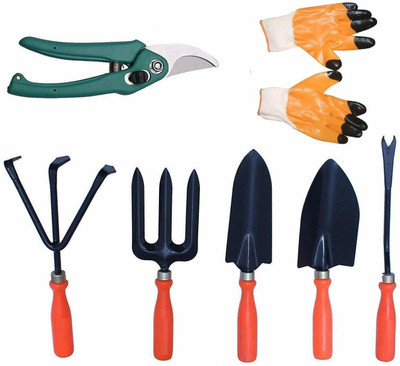IBEX Gardening Tools Set With Pruner And Gardening Gloves (7 Tools) Garden Tool Kit(7 Tools)