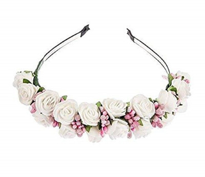 

Futurekart White and Pink Plastic and Foam Boho Tiara Hair Belt for Girls Women Hair Band(Pink)