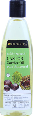 Soulflower Castor Carrier Oil Hair Oil(120 ml)
