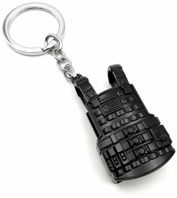 SN RACERS PUBG Playerunknown's Battlegrounds Game Armour Vest/Defence Jacket Metallic Black Keyring Key Chain Key Chain