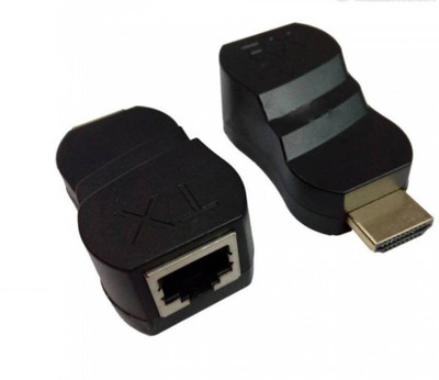 

GIPTIP HDMI Extender RJ45 Female to HDMI Male Network Signal Adapters Lan Adapter(100 Mbps)