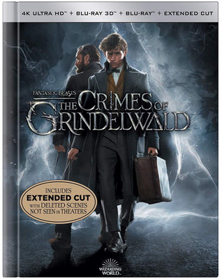 

Fantastic Beasts: The Crimes of Grindelwald (Digibook) (4K UHD + Blu-ray 3D + Blu-ray + Extended Cut) (4-Disc)(4K(UHD) Blu-ray English)
