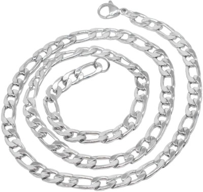 Sullery 4mm Thickness Silver Link Fashion Unisex Boyfriend Gift Sterling Silver Plated Stainless Steel Chain