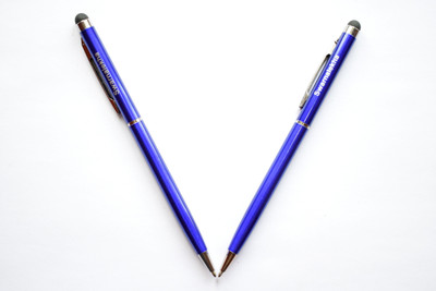 Swarnalekha Stylus Pen 2 Pieces Blue, Multi-function Pen(Pack of 2, Ink Color - Blue)