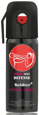 

Soldier Women Self Defense Pepper Spray for Safety/Protection, Compact Size with Clip | Max Protection - 45 shots | 60 ml Pepper Stream Spray