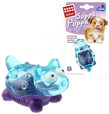 

GiGwi Suppa Puppa Cat Blue X Small Puppy Rubber Squeaky Toy, Chew Toy For Dog