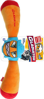 GiGwi Gladiator Squeaker Inside Plush/TPR Medium/Large Rubber Plush Toy For Dog