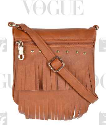 

Kleio Women Casual Brown PU Sling Bag