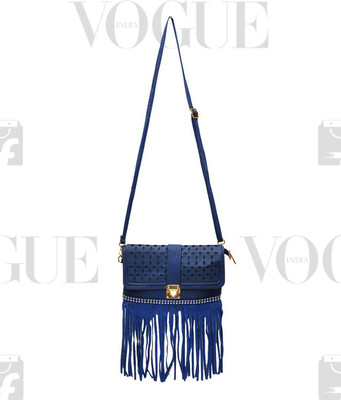 

Hawai Women Evening/Party Blue PU Sling Bag