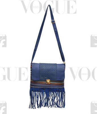 

Hawai Women Evening/Party Blue PU Sling Bag