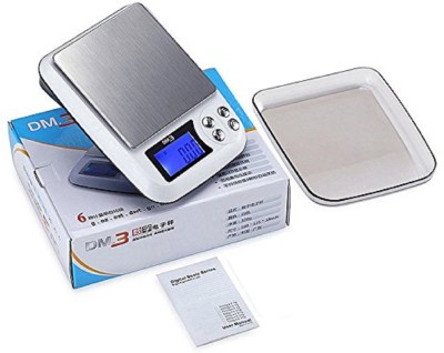 BHATNAGAR DM-3 1000gx 0.01g (10mg) Digital Jewellery Weighing Scale, Gold & Silver ornaments Weight Measuring machine Weighing Scale {for research} Weighing Scale(White)