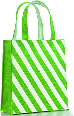 

H&B Multipurpose Jute Gift Bag - Diagonal Lines - Light Green (Nursery/Play School) Waterproof Multipurpose Bag(Light Green, 5 L)