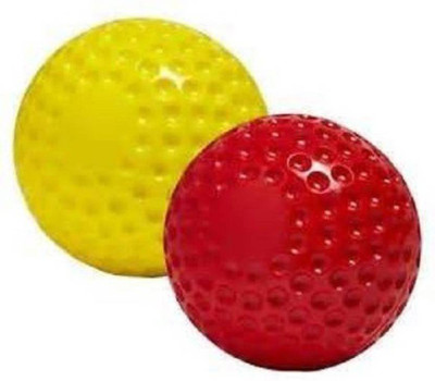 labh traders lb coloured Hockey Ball (Pack of 2, Multicolor) Hockey Ball(Standard, Pack of 2, Red, Yellow)