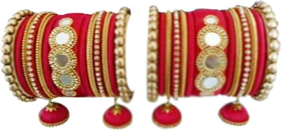 Ms Silk Thread Silk Dori Pearl Bangle Set(Pack of 24)
