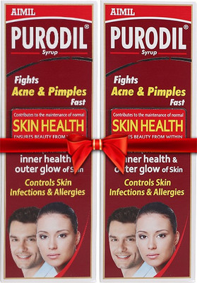 

Aimil Purodil Syrup Pack of 2 | Skin Care Supplements(400 ml)