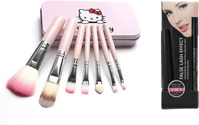 

Rtb Makeup brush set of 7 with Eyeliner, mascara, Eyebrow Pencil(Set of 10)