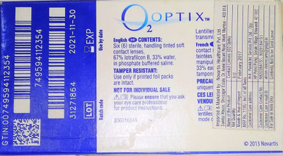 

Alcon Contact Lens(02 Optix) Monthly Contact Lens(-0.25, Green+White, Pack of 1)
