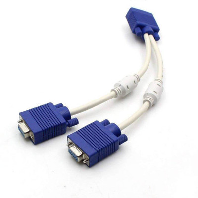 

Triangle Ant ™ RUBBER Insulation Male to Female Y Splitter VGA Cable For Mobile, Laptop, Tablet, Mp3, Gaming Device VGA Cable(Compatible with Mobile, Laptop, Tablet, Mp3, Gaming Device, White, Sync and Charge Cable)