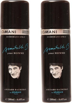 

LOMANI DEO AMITABH BACHAN PACK OF 2 Body Spray - For Men & Women(200 ml, Pack of 2)