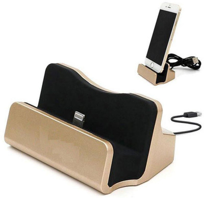 

Roboster Charge Sync Stand USB Desktop Dock For i phones & IOS Device Dock(Gold, Multicolor)
