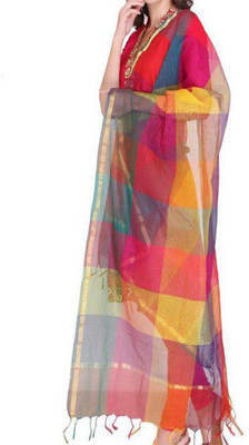 Handloom Art Silk Checkered Women Dupatta