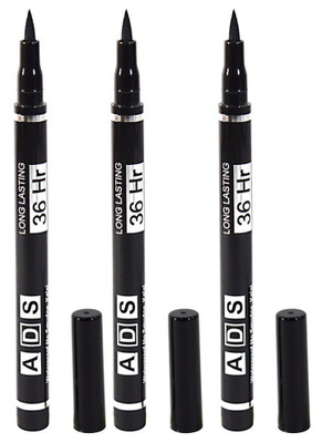 ads Water Proof 36Hr Stick Eyeliner Set Of 03 3 g(Black)