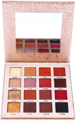 

Futaba Waterproof Shimmer + Matt Eye Shadow Powder Palette - Night Queen- 16 Colors 1.2 g(Multicolour)