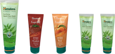 

Himalaya PURIFYING NEEM 100ML AND 50ML AND PEACH STRAWBERRY Face Wash(300 ml)
